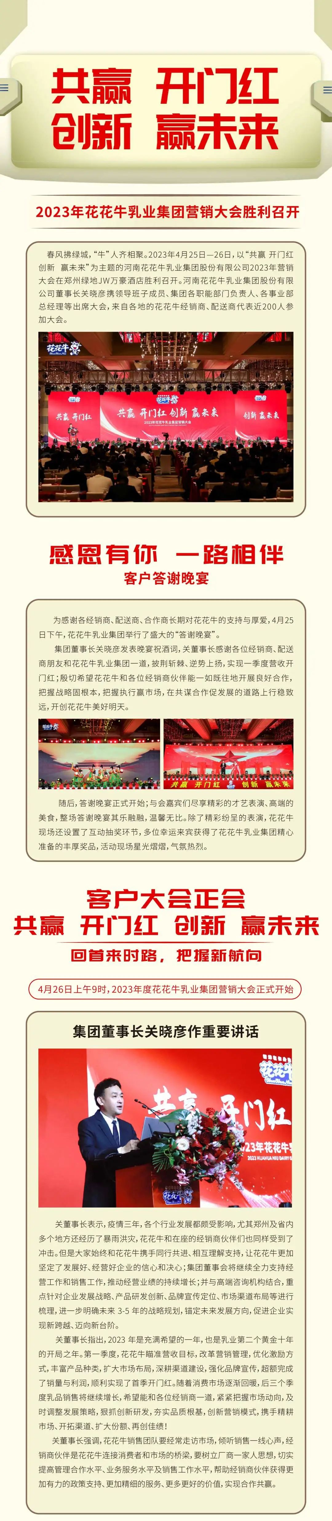 共贏 開(kāi)門紅·創(chuàng)新 贏未來(lái)｜花花牛乳業(yè)集團(tuán)召開(kāi)2023年度營(yíng)銷大會(huì)